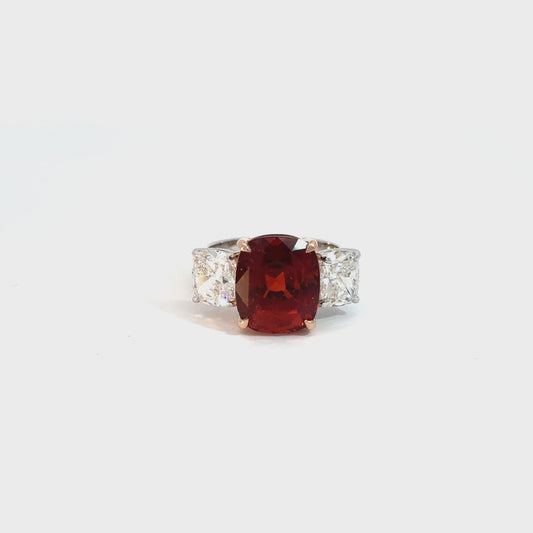 Hessonite Garnet Gold Ring