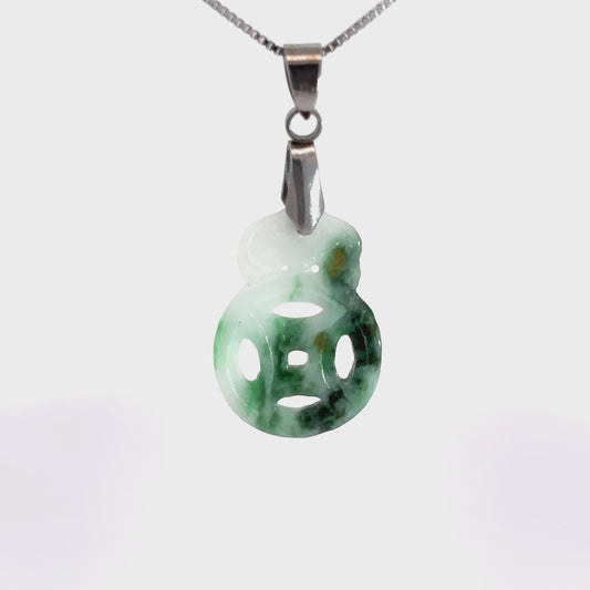 Jadeite Pendant Depicting Ancient Coin