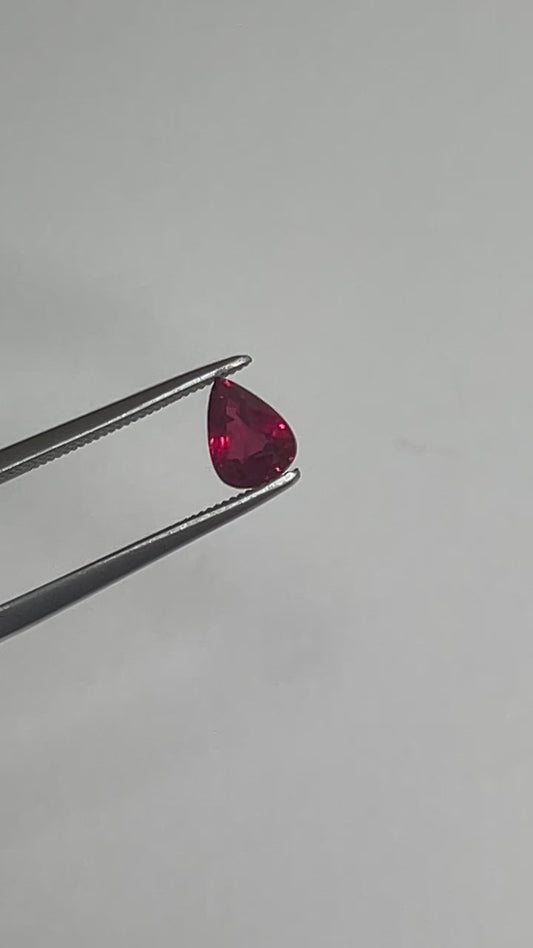 Ruby, 0.86ct, Heated, Mozambique