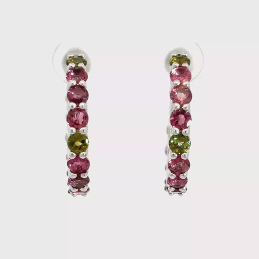 Tourmaline Loop Earrings