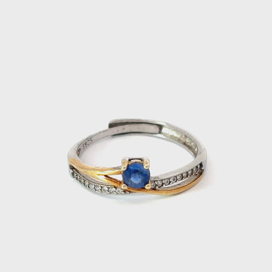 Sapphire Meteor Streak Ring