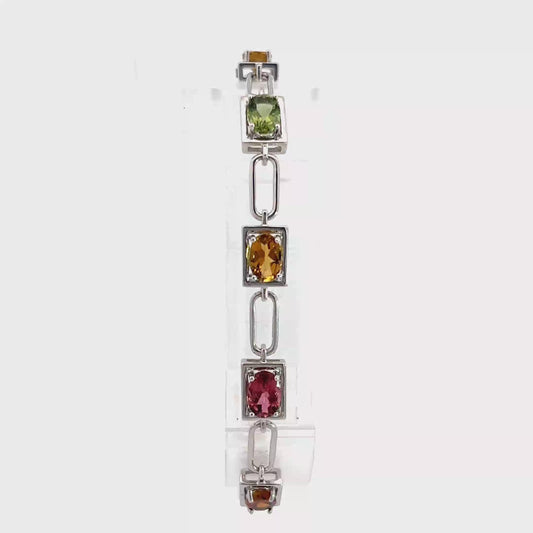 Tourmaline Bracelet with Simple Connections