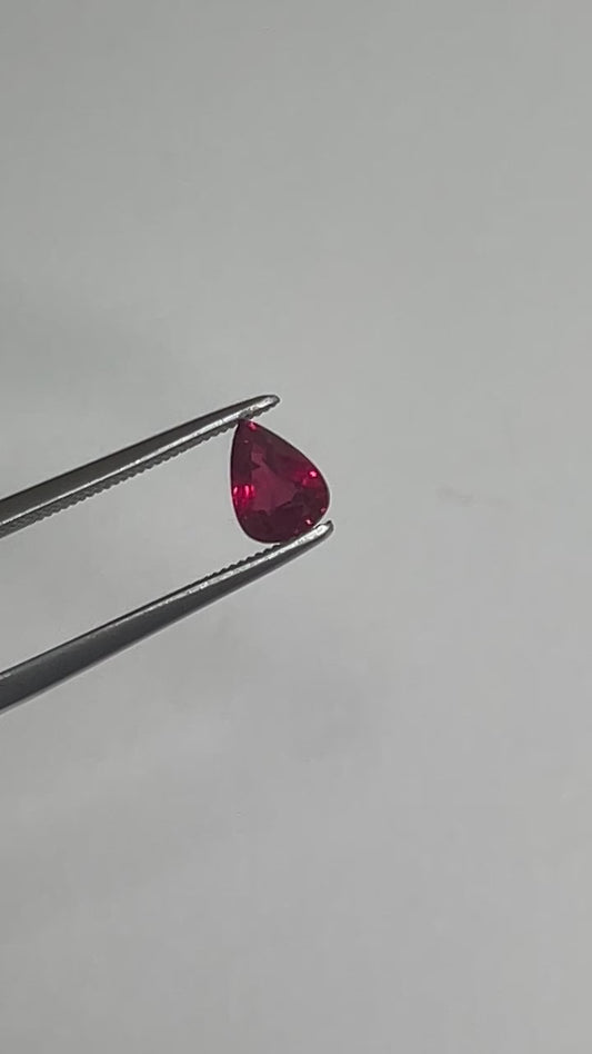 0.86ct Vivid Red Ruby, Mozambique