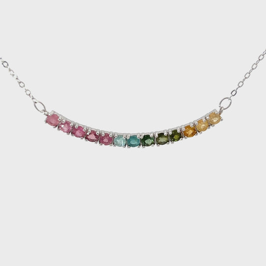 Tourmaline Curved Bar Pendant