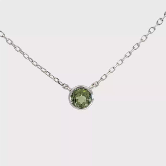 Tourmaline Solitaire Pendant