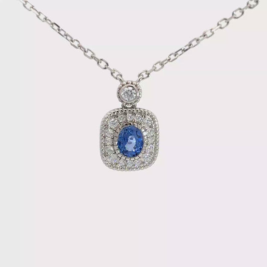 Sapphire Tablet Pendant